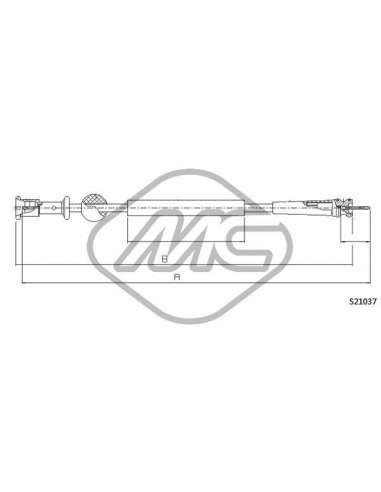 Árbol flexible del velocímetro Metalcauch 82760 - MC CABLE CUENTAKILOMETROS 405