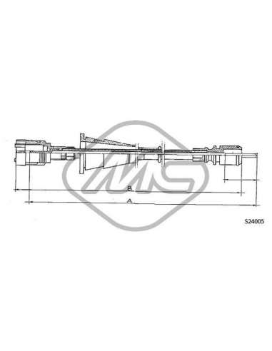 Árbol flexible del velocímetro Metalcauch 82974 - MC CABLE CUENTAKILOMETROS R4