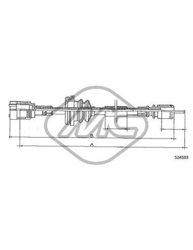 Árbol flexible del velocímetro Metalcauch 82978 - MC CABLE CUENTAKILOMETROS TRA