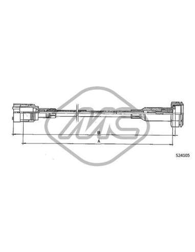 Árbol flexible del velocímetro Metalcauch 82980 - MC CABLE CUENTAKILOMETROS MAS