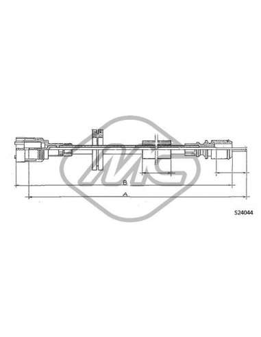 Árbol flexible del velocímetro Metalcauch 82986 - MC CABLE CUENTAKILOMETROS ESP