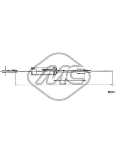 Cable del acelerador Metalcauch 83134 - MC CABLE ACELER. R 4- R 4 CAR COFLE