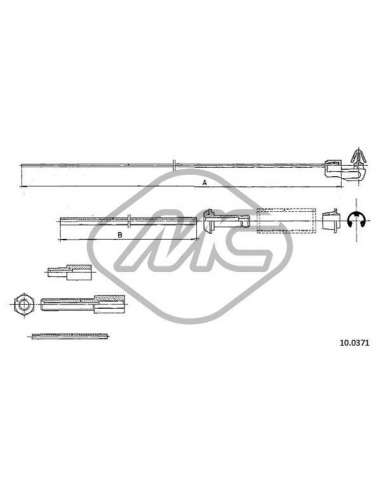 Cable del acelerador Metalcauch 83137 - MC CABLE ACELER. R 5L - TL 1 COFLE