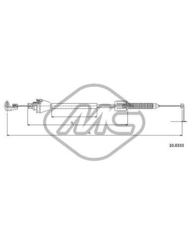 Cable del acelerador Metalcauch 83190 - MC CABLE ACELER. LAGUNA 2,0 MEYLE-ORIGINAL Quality