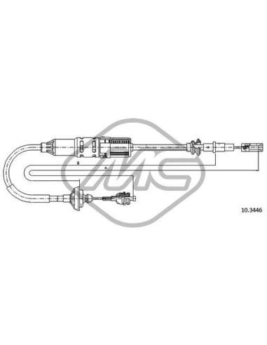 Cable de accionamiento, accionamiento del embrague Metalcauch 83229 - MC CABLE ENBR. CORDOBA 1,6-1,