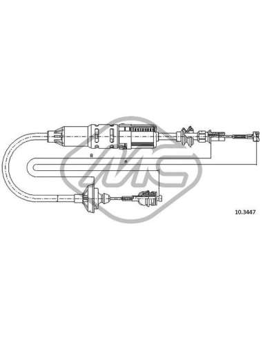 Cable de accionamiento, accionamiento del embrague Metalcauch 83232 - MC CABLE ENBR. CORDOBA 1,6-1,