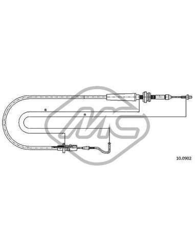 Cable del acelerador Metalcauch 83274 - MC CABLE ACELER. TOLEDO 1,6-1 COFLE