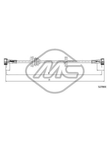 Árbol flexible del velocímetro Metalcauch 83279 - MC CABLE CUENTAKILOMETROS FEL