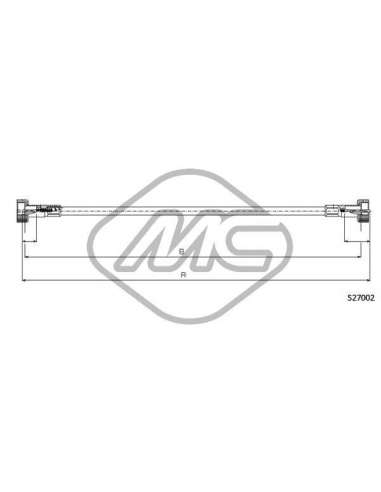 Árbol flexible del velocímetro Metalcauch 83280 - MC CABLE CUENTAKILOMETROS FAV