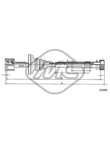 Árbol flexible del velocímetro Metalcauch 83553 - MC CABLE CUENTAKILOMETROS 240