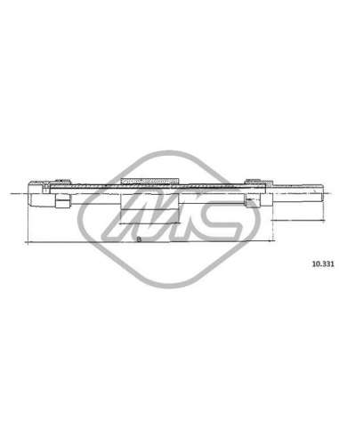 Cable de accionamiento, accionamiento del embrague Metalcauch 83622 - MC CABLE ENBR. TRANSPORTER
