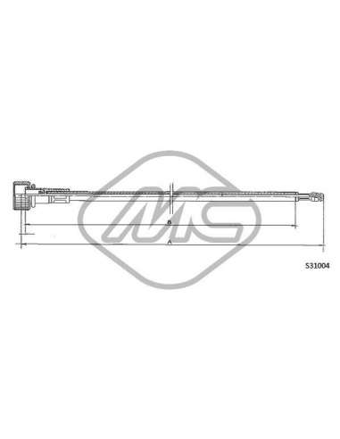 Árbol flexible del velocímetro Metalcauch 83645 - MC CABLE CUENTAKILOMETROS 130