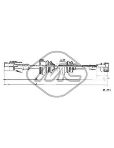 Árbol flexible del velocímetro Metalcauch 83650 - MC CABLE CUENTAKILOMETROS GOL