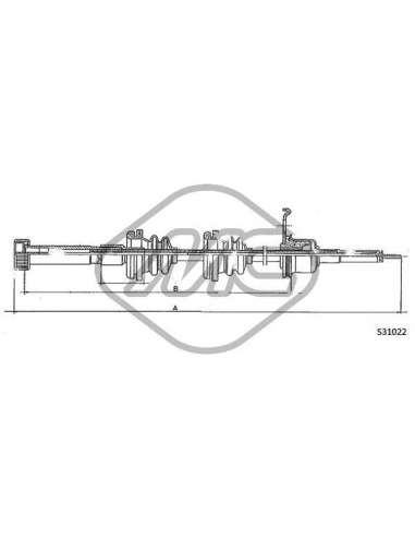 Árbol flexible del velocímetro Metalcauch 83661 - MC CABLE CUENTAKILOMETROS GOL