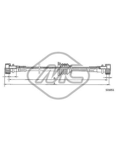 Árbol flexible del velocímetro Metalcauch 83664 - MC CABLE CUENTAKILOMETROS 130