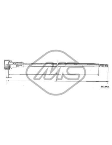 Árbol flexible del velocímetro Metalcauch 83665 - MC CABLE CUENTAKILOMETROS 130