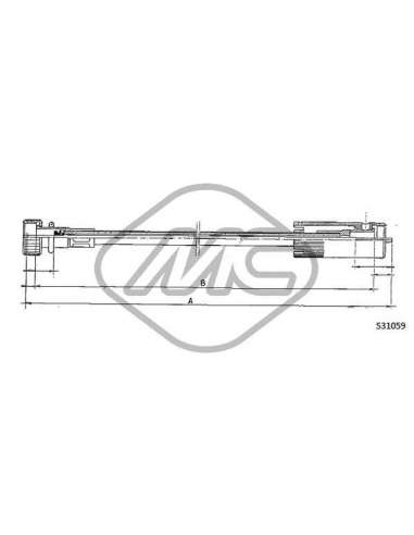 Árbol flexible del velocímetro Metalcauch 83668 - MC CABLE CUENTAKILOMETROS DAS