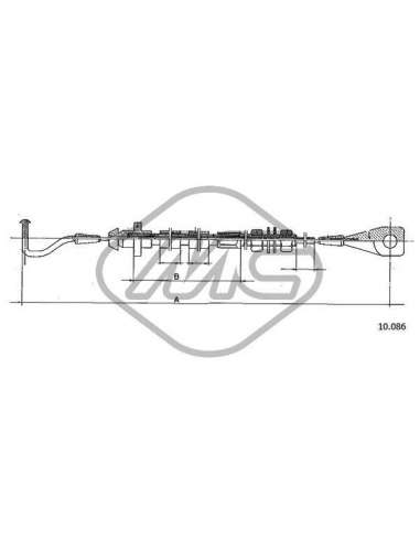 Cable del acelerador Metalcauch 83791 - MC CABLE ACELER. GOLF GTI COFLE