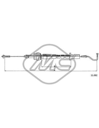 Cable del acelerador Metalcauch 83795 - MC CABLE ACELER. GOLF GTI K/J COFLE