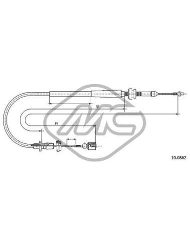 Cable del acelerador Metalcauch 83824 - MC CABLE ACELER. CORDOBA 1,6- COFLE