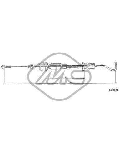 Cable del acelerador Metalcauch 83827 - MC CABLE ACELER. PASSAT 1,8-2 COFLE