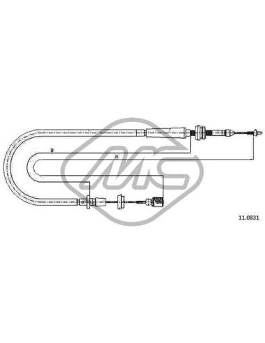 Cable del acelerador Metalcauch 83832 - MC CABLE ACELER. SHARAN ALL COFLE