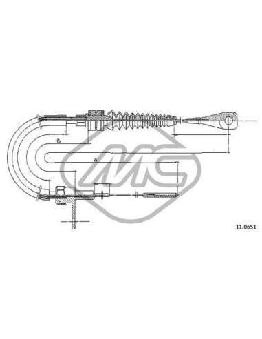 Cable del acelerador Metalcauch 83840 - MC CABLE ACELER. TRANSPORTER COFLE