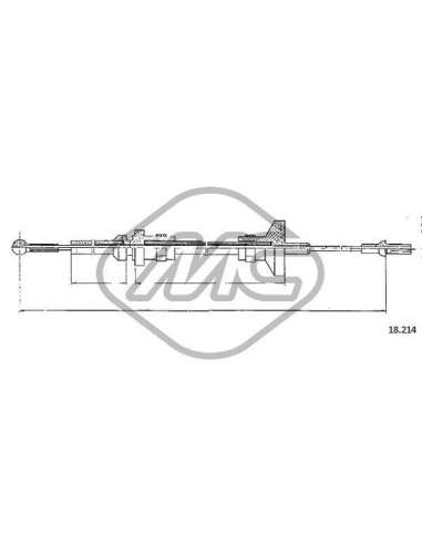 Cable de accionamiento, accionamiento del embrague Metalcauch 83918 - MC CABLE ENBR. VOYAGER ALL