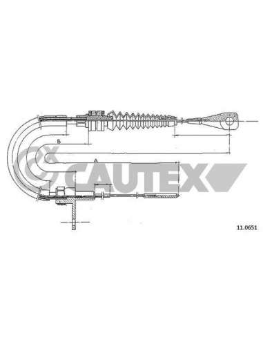 Cable del acelerador Cautex 465720 - CAUTEX MANDO ACELERADOR