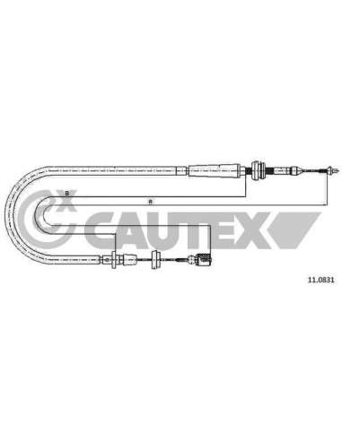 Cable del acelerador Cautex 468229 - CAUTEX MANDO ACELERADOR