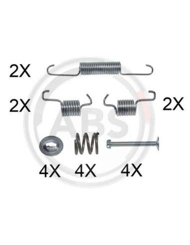 Juego de accesorios, zapatas de freno de estacionamiento Abs 0011Q - ACCESORIOS DE FRENO TOYOTA
