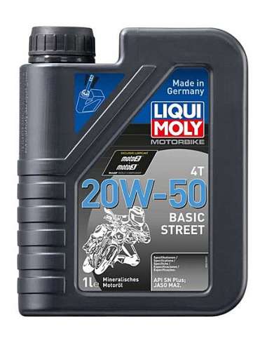 Liqui Moly 20728 - Aceite Motorbike 4T 20W-50 Basic Street 1L