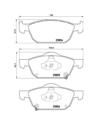 Juego de pastillas de freno Brembo P 28 076 - Brembo Pastilla de freno BREMBO XTRA LINE