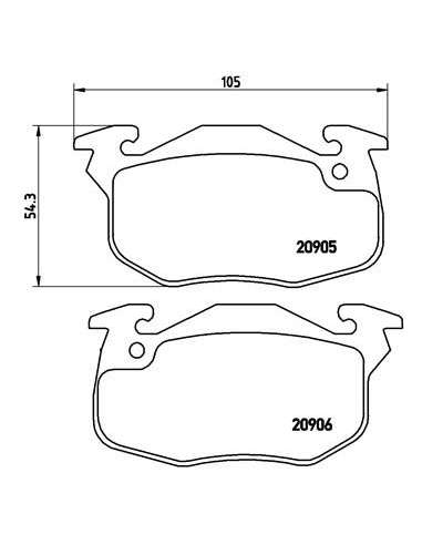 Juego de pastillas de freno Brembo P 61 097 - Brembo Pastilla de freno BREMBO XTRA LINE