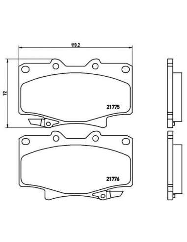 Juego de pastillas de freno Brembo P 83 025 - Brembo Pastilla de freno BREMBO XTRA LINE