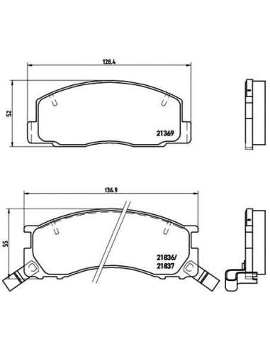 Juego de pastillas de freno Brembo P 83 029 - Brembo Pastilla de freno BREMBO XTRA LINE