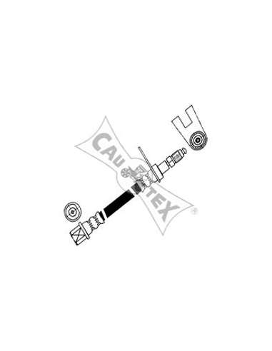 Tubo flexible de frenos Der. Cautex 031277 - CAUTEX TUBO DE FRENO DELANTE NUOVA TECNODELTA