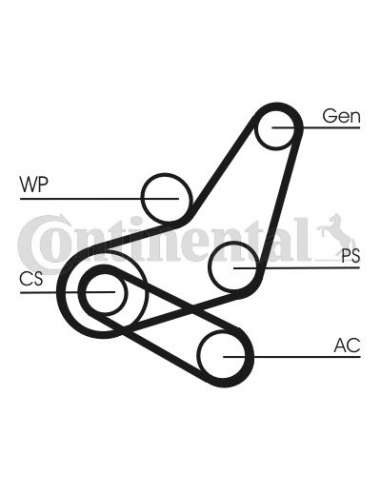 CONTI 6PK1059T2 MVB Contitech 6PK1059ELASTT2