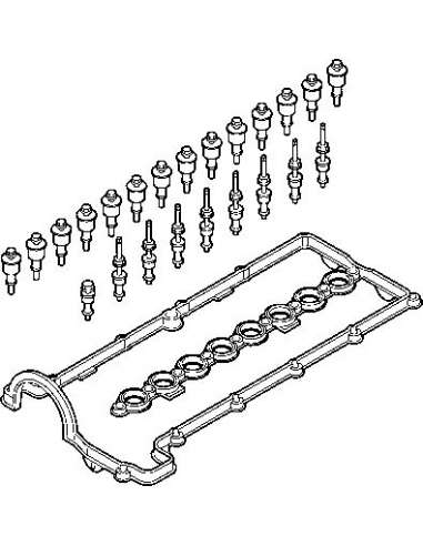 Juego de juntas, tapa de culata de cilindro Elring 166.260 - BMW Juego para tapa de culata Dirko-S Profi Press HT
