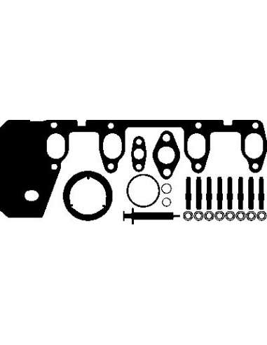 Juego de montaje, turbocompresor Elring 196.390 - VW Juego compresor