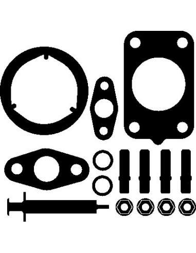 Juego de montaje, turbocompresor Elring 196.420 - VW Juego compresor