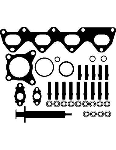 Juego de montaje, turbocompresor Elring 214.600 - VW Juego compresor