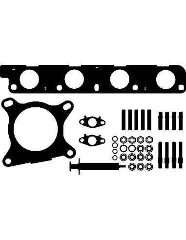 Juego de montaje, turbocompresor Elring 261.160 - VW Juego compresor