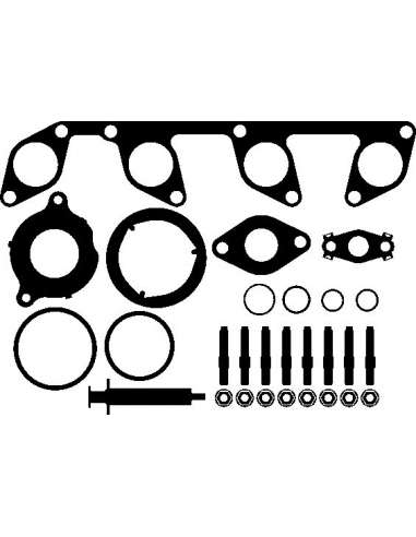 Juego de montaje, turbocompresor Elring 303.100 - VW Juego compresor