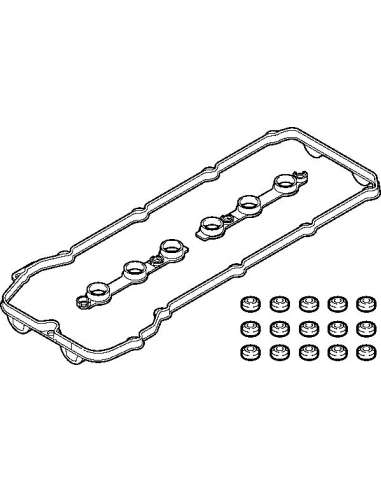 Juego de juntas, tapa de culata de cilindro Elring 318.600 - BMW Juego para tapa de culata Dirko-S Profi Press HT