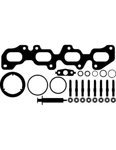 Juego de montaje, turbocompresor Elring 328.180 - VW Juego compresor