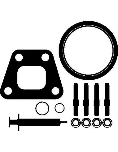 Juego de montaje, turbocompresor Elring 328.200 - VW Juego compresor