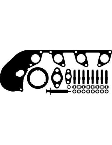 Juego de montaje, turbocompresor Elring 332.380 - VW Juego compresor