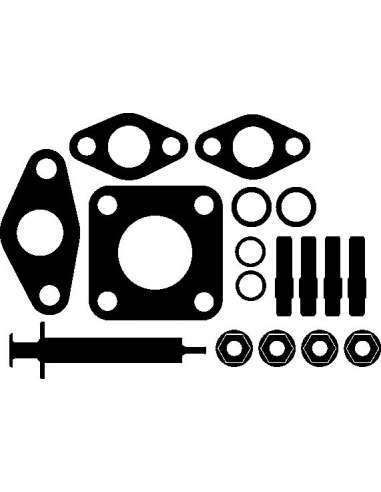 Juego de montaje, turbocompresor Elring 434.420 - ALFA Juego compresor