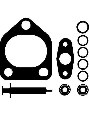 Juego de montaje, turbocompresor Elring 703.871 - BMW Juego compresor